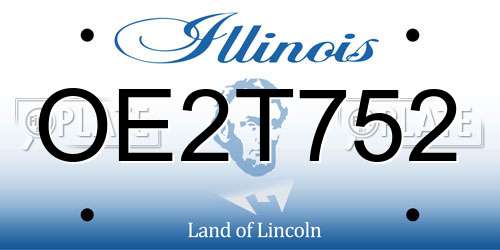 OE2T752 Illinois License Plate