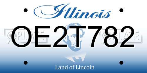 OE2T782 Illinois License Plate