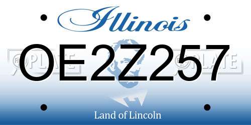 OE2Z257 Illinois License Plate