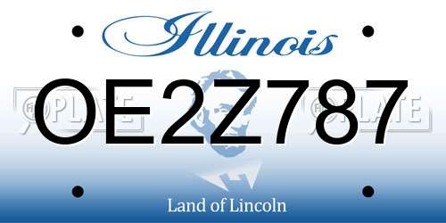 OE2Z787 Illinois License Plate