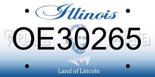 OE30265 Illinois License Plate