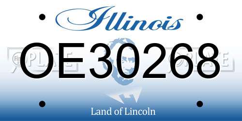 OE30268 Illinois License Plate