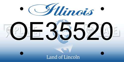 OE35520 Illinois License Plate