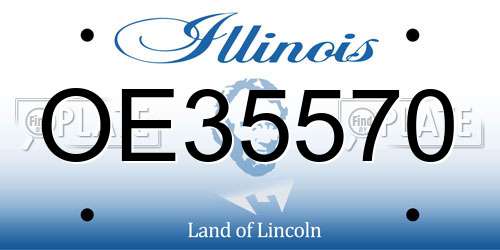OE35570 Illinois License Plate
