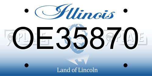 OE35870 Illinois License Plate