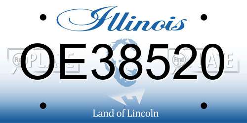 OE38520 Illinois License Plate