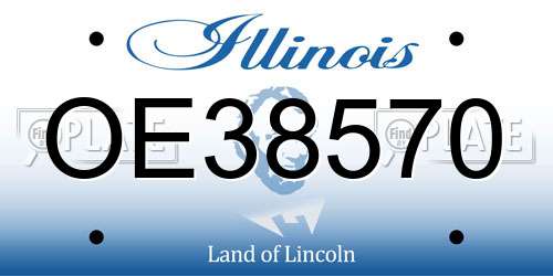 OE38570 Illinois License Plate