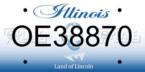 OE38870 Illinois License Plate