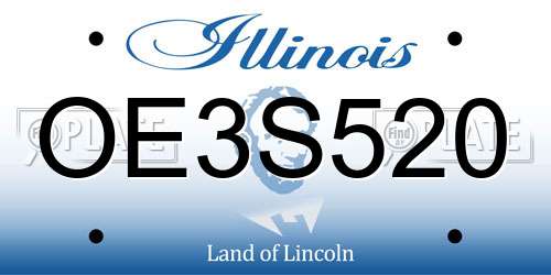 OE3S520 Illinois License Plate