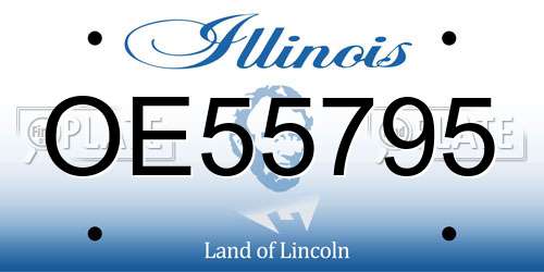 OE55795 Illinois License Plate