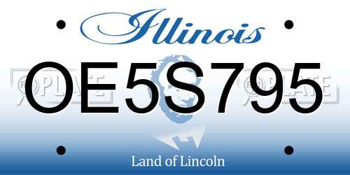 OE5S795 Illinois License Plate