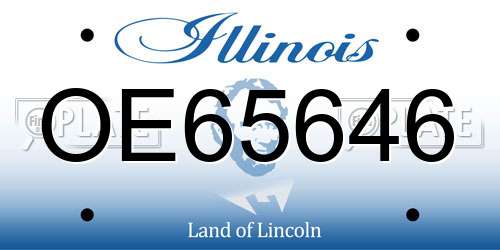 OE65646 Illinois License Plate