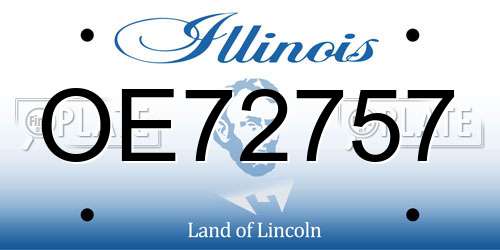 OE72757 Illinois License Plate