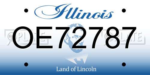 OE72787 Illinois License Plate