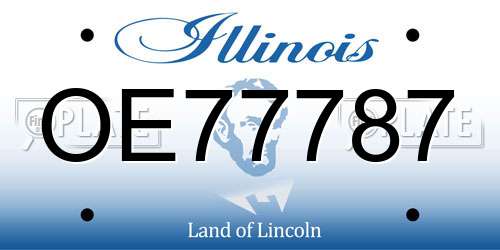 OE77787 Illinois License Plate