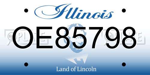 OE85798 Illinois License Plate