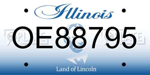 OE88795 Illinois License Plate