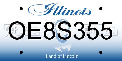 OE8S355 Illinois License Plate
