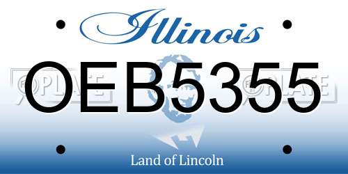 OEB5355 Illinois License Plate