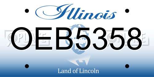OEB5358 Illinois License Plate