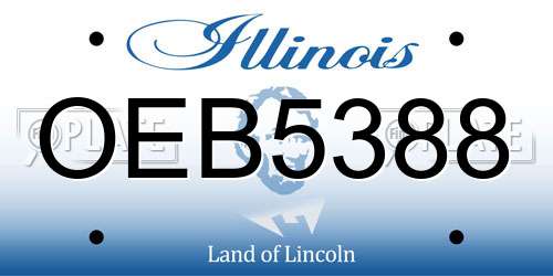 OEB5388 Illinois License Plate