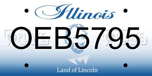 OEB5795 Illinois License Plate