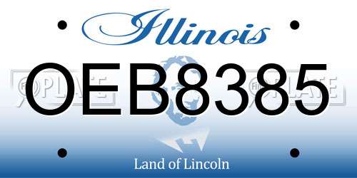 OEB8385 Illinois License Plate