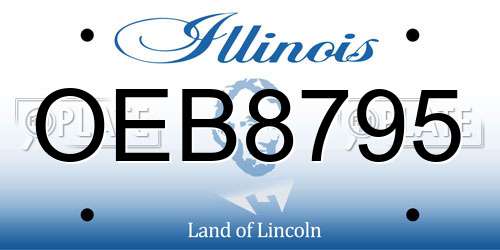 OEB8795 Illinois License Plate