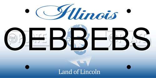 OEBBEBS Illinois License Plate