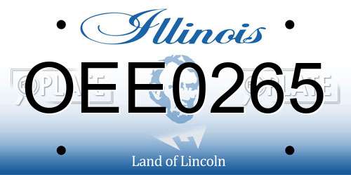 OEE0265 Illinois License Plate