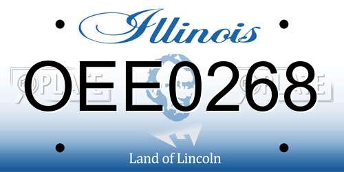 OEE0268 Illinois License Plate