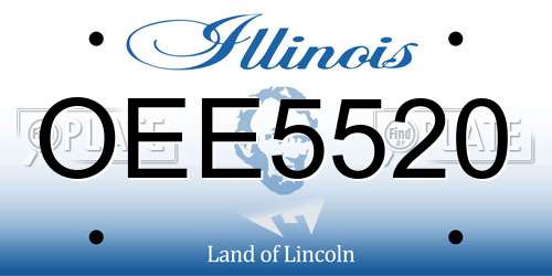 OEE5520 Illinois License Plate