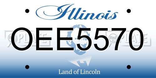 OEE5570 Illinois License Plate