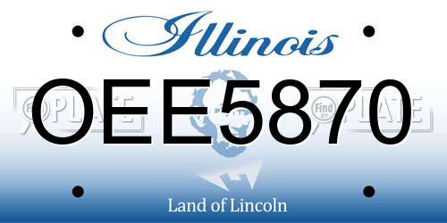 OEE5870 Illinois License Plate