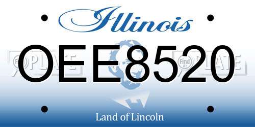 OEE8520 Illinois License Plate