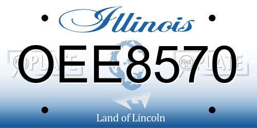 OEE8570 Illinois License Plate