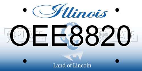OEE8820 Illinois License Plate