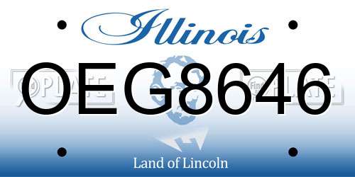 OEG8646 Illinois License Plate