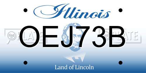 OEJ73B Illinois License Plate