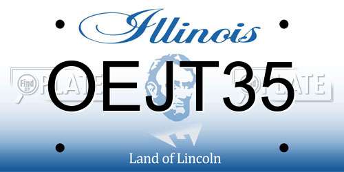 OEJT35 Illinois License Plate