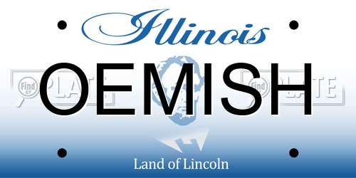 OEMISH Illinois License Plate