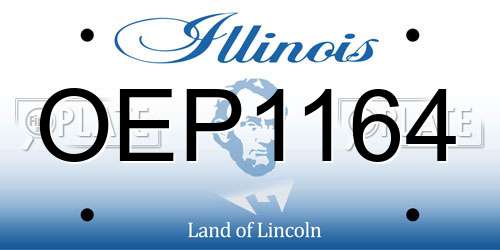 OEP1164 Illinois License Plate