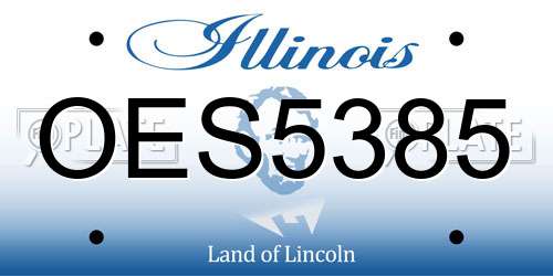 OES5385 Illinois License Plate