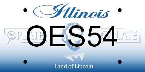 OES54 Illinois License Plate
