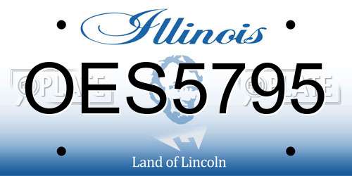 OES5795 Illinois License Plate