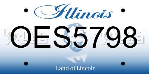 OES5798 Illinois License Plate
