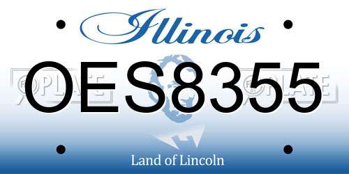 OES8355 Illinois License Plate
