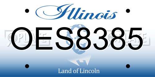 OES8385 Illinois License Plate