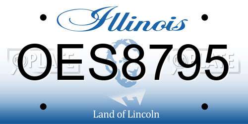 OES8795 Illinois License Plate