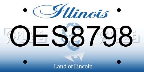 OES8798 Illinois License Plate